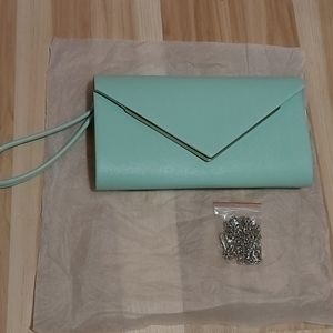 Arden pastel green summer clutch